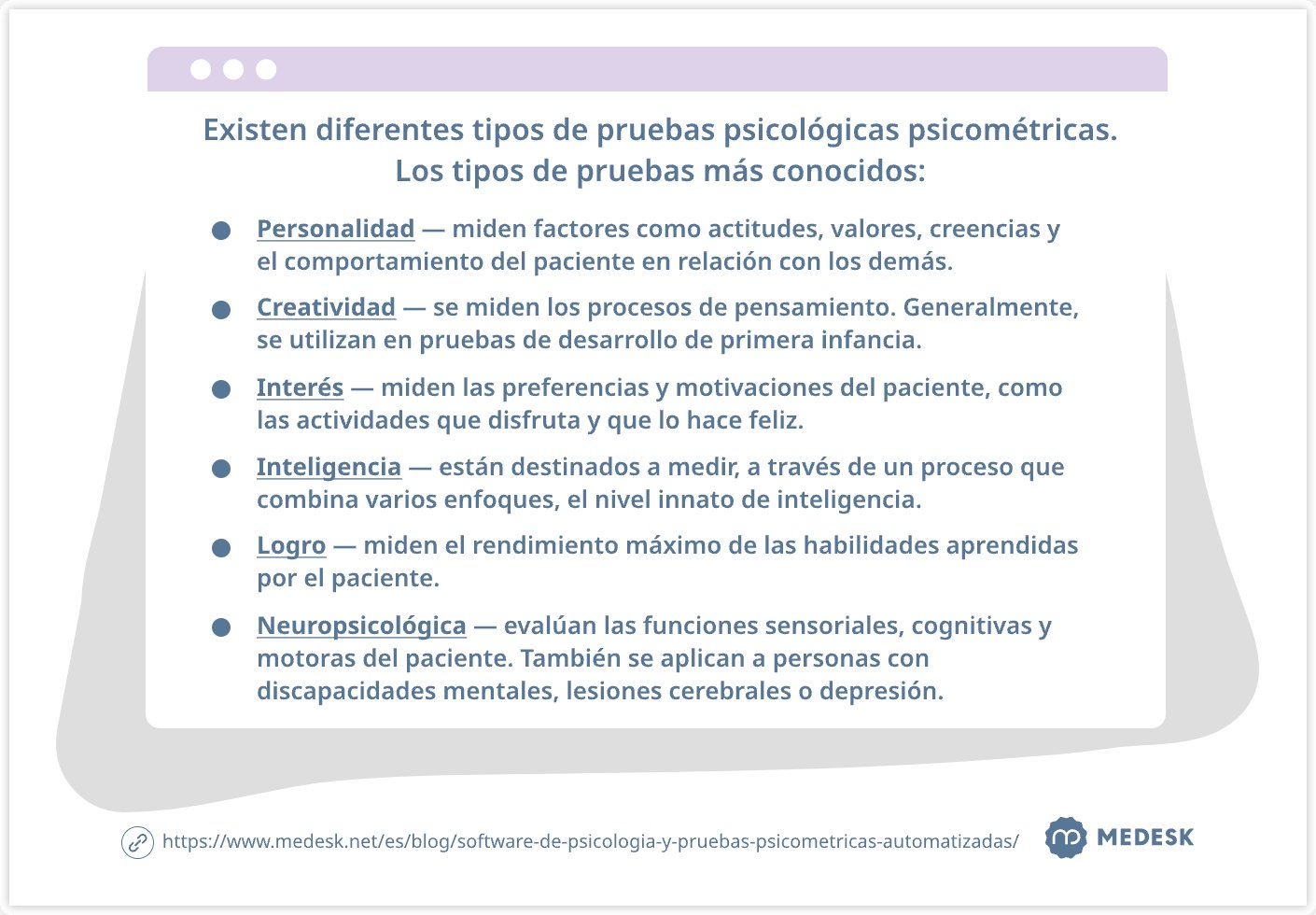 Tipos de pruebas psicológicas psicométricas