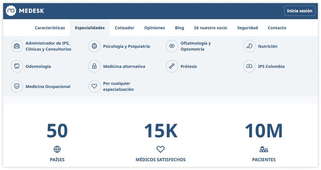 medesk-especialidades