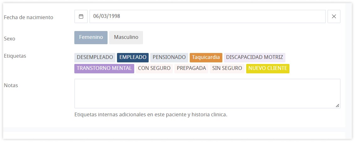 Etiquetas en Medesk