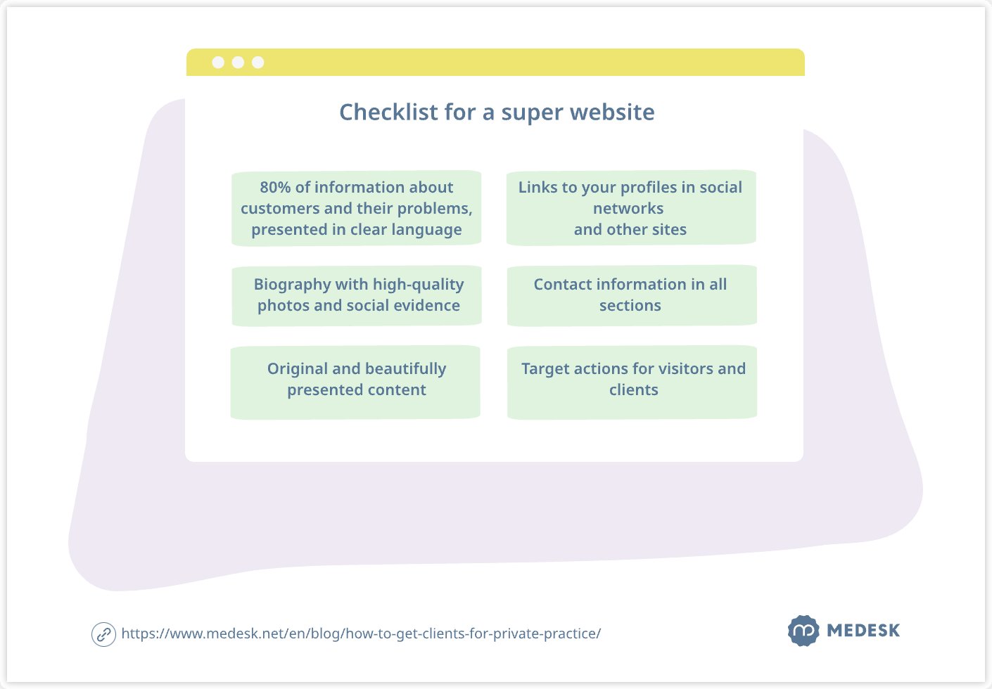 Checklist for a super website
