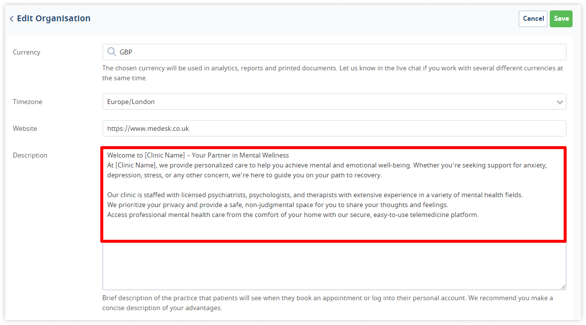medesk-clinic-description