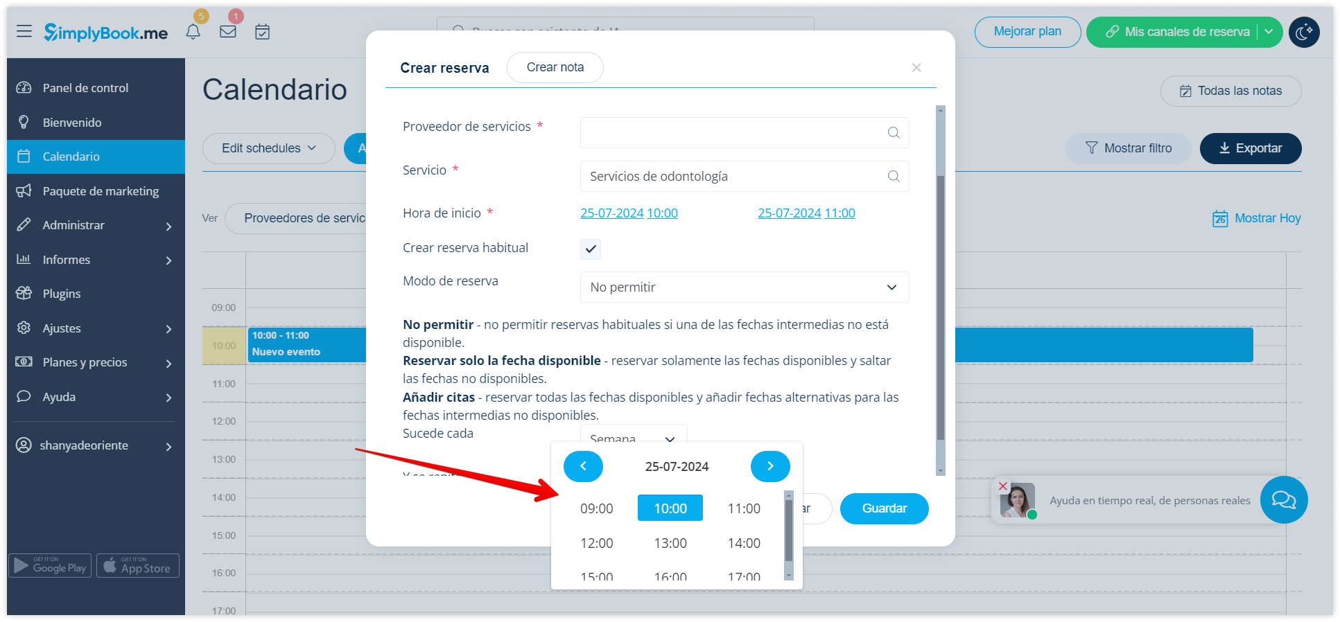 simplybookme-calendario