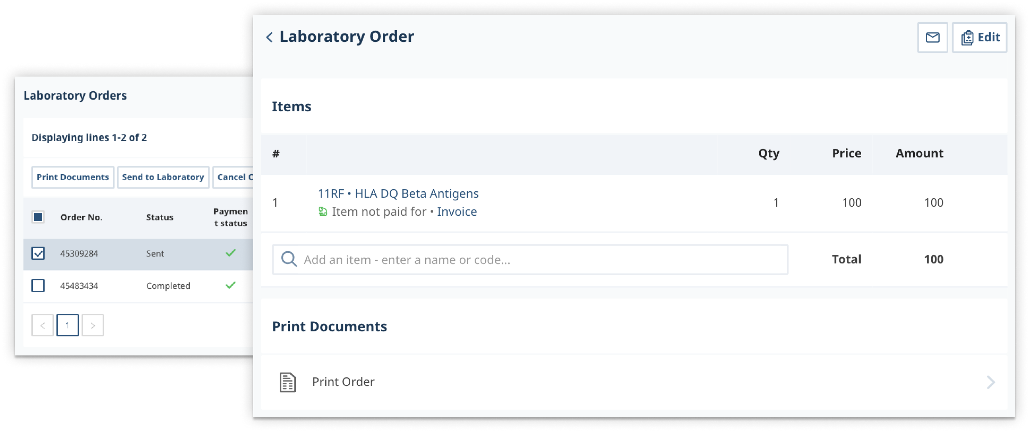 [en] lab orders