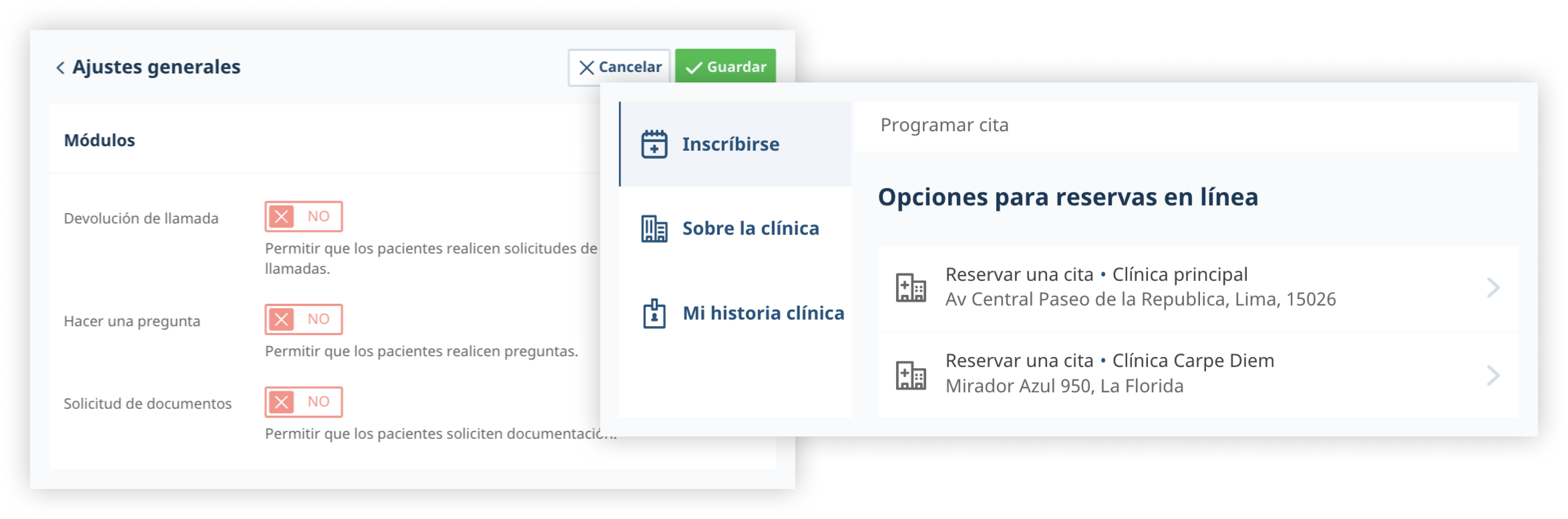 [es] telemedicine reservation