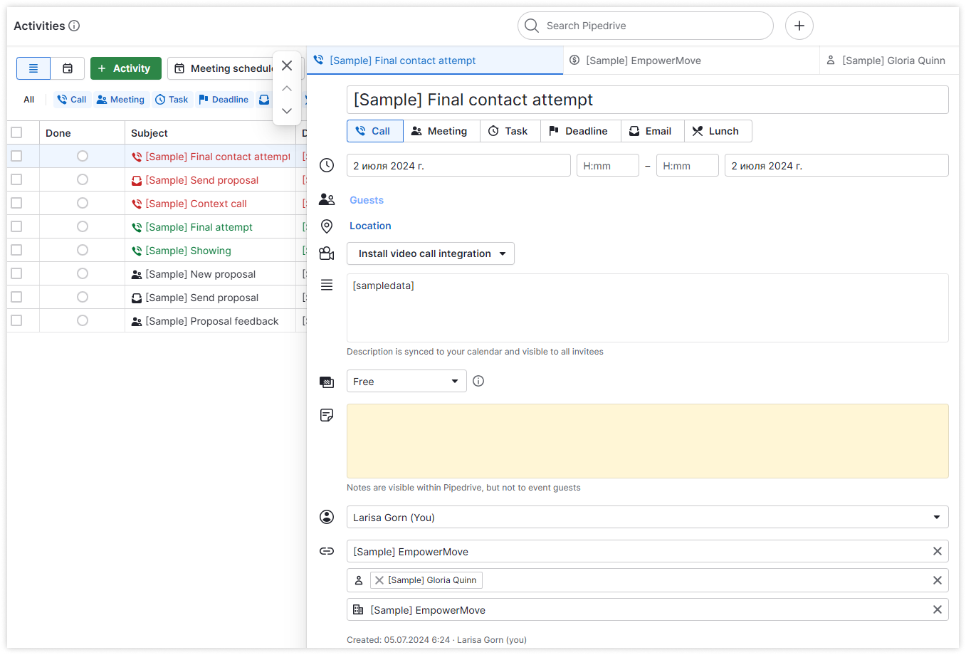 pipedrive-activity