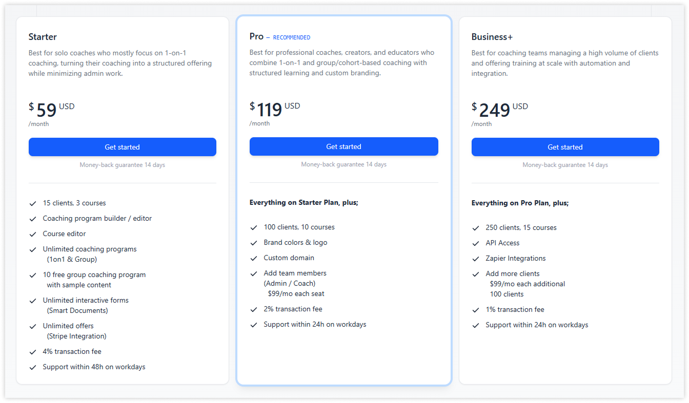 upcoach-price