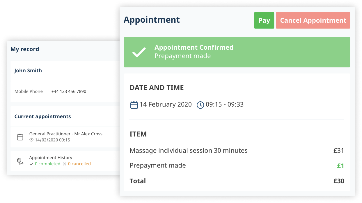[uk] Online booking stripe