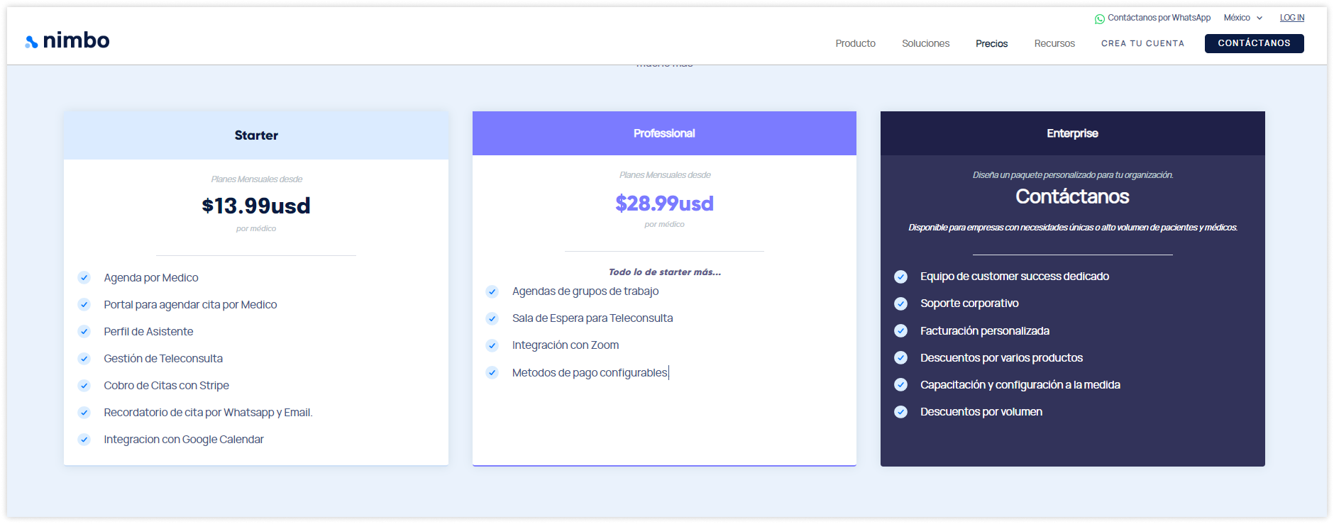 nimbo-precios
