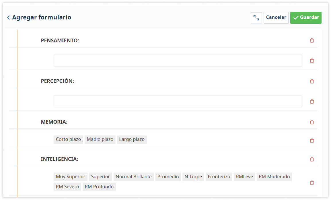 Agregar formulario