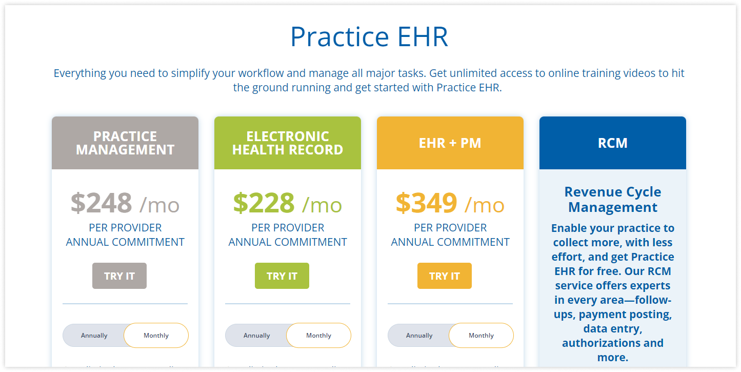 practice-ehr-pricing