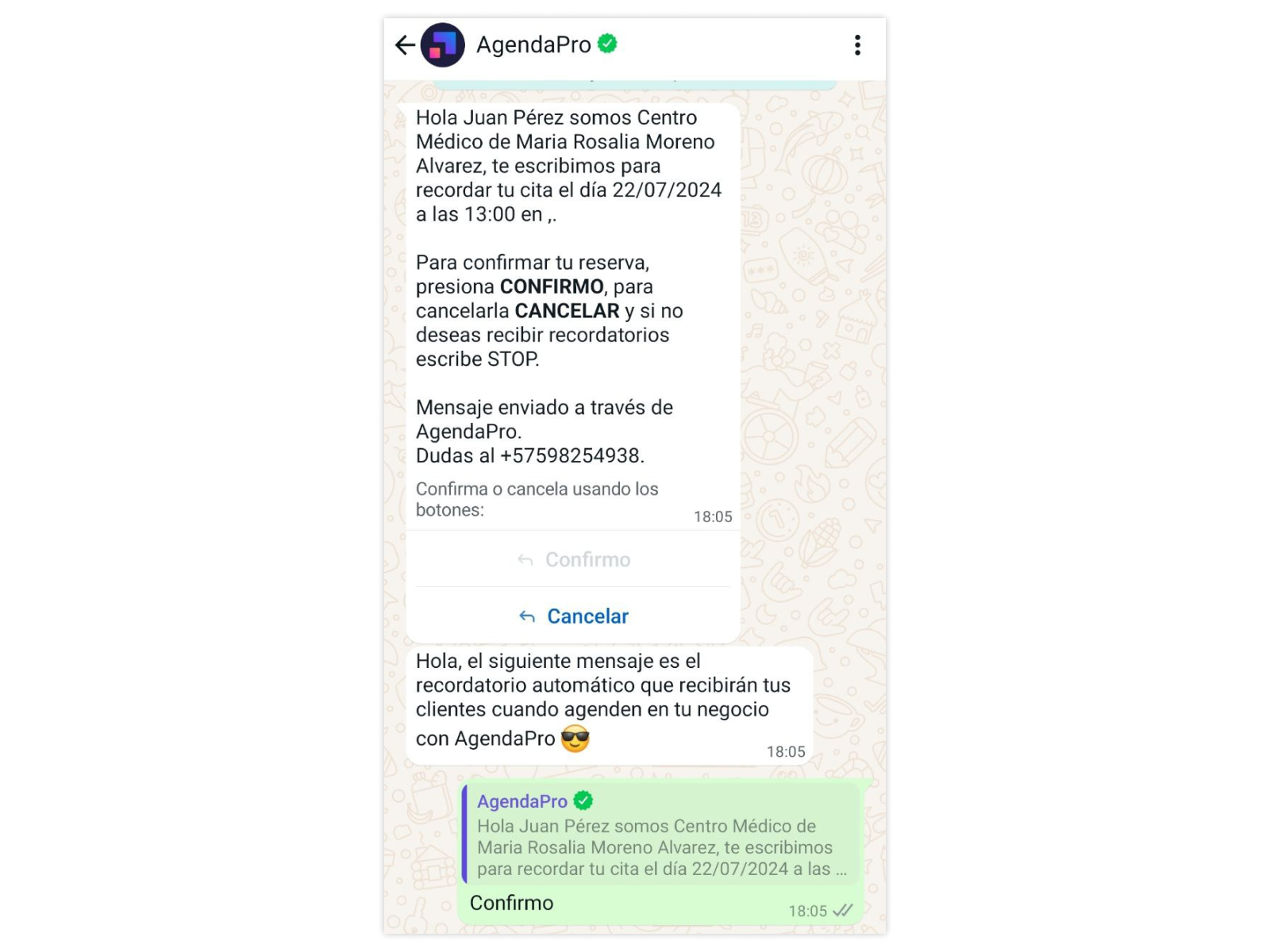 agendapro-mensaje
