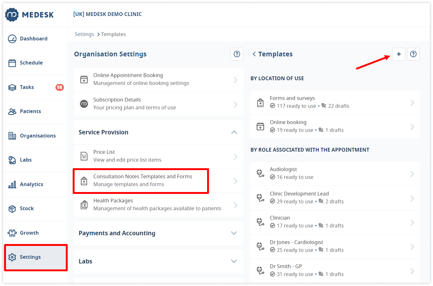 medesk-settings-templates