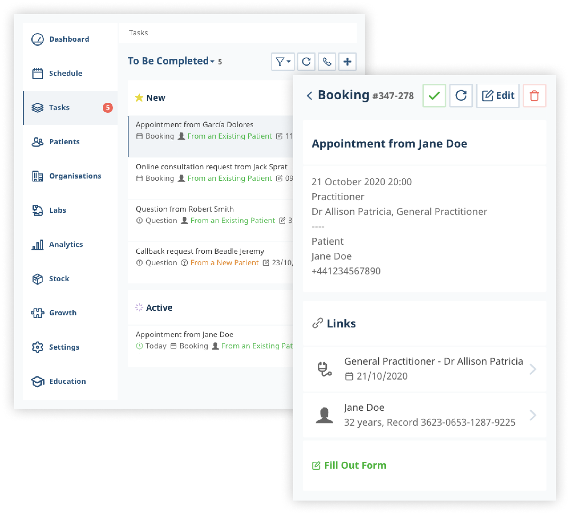 en tasks for tasks page