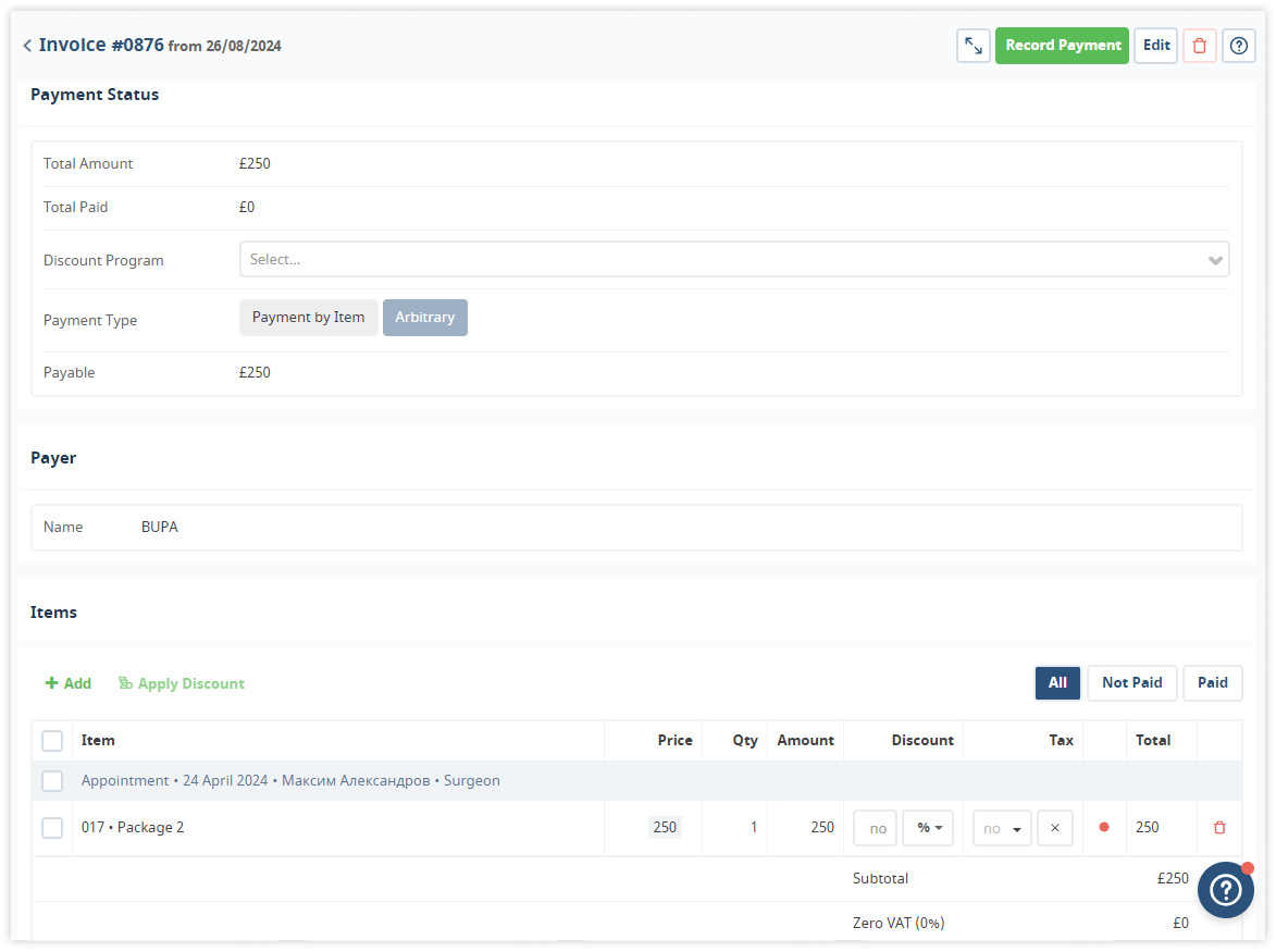 medesk-invoice