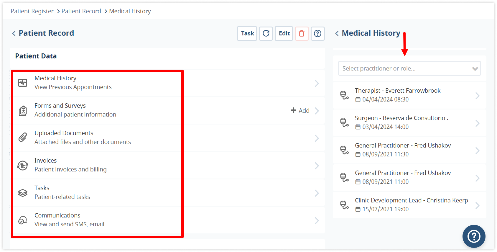 medesk-patient-data