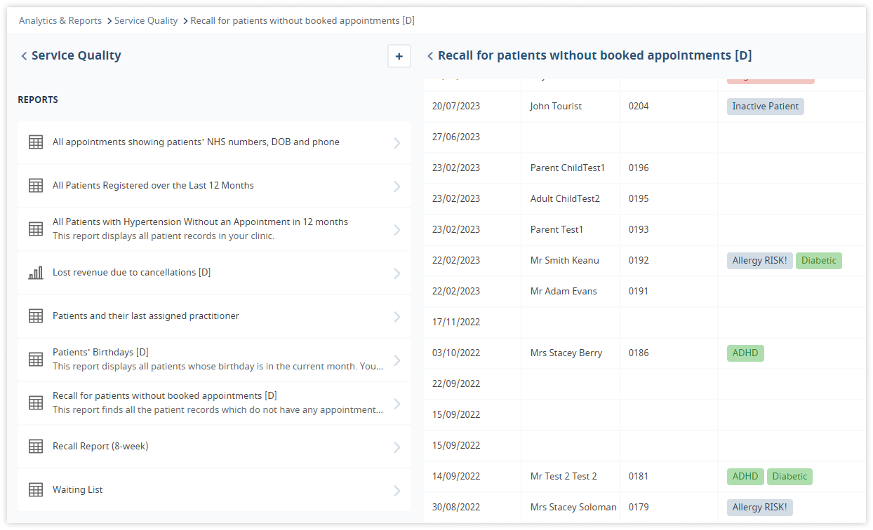 medesk-recall-report
