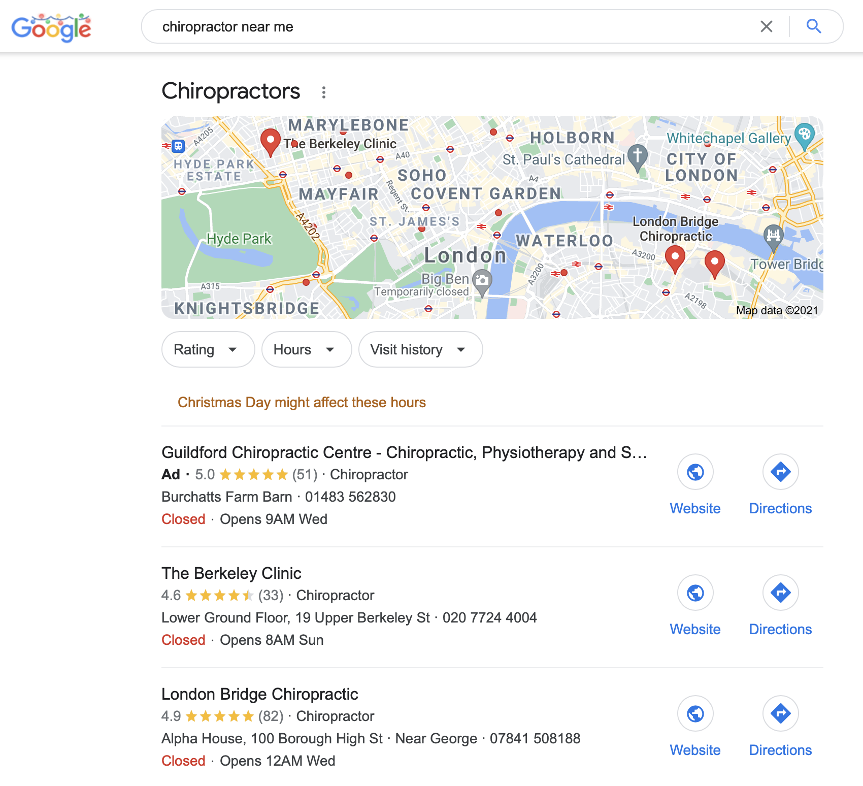 Chiropractor Near Me - London