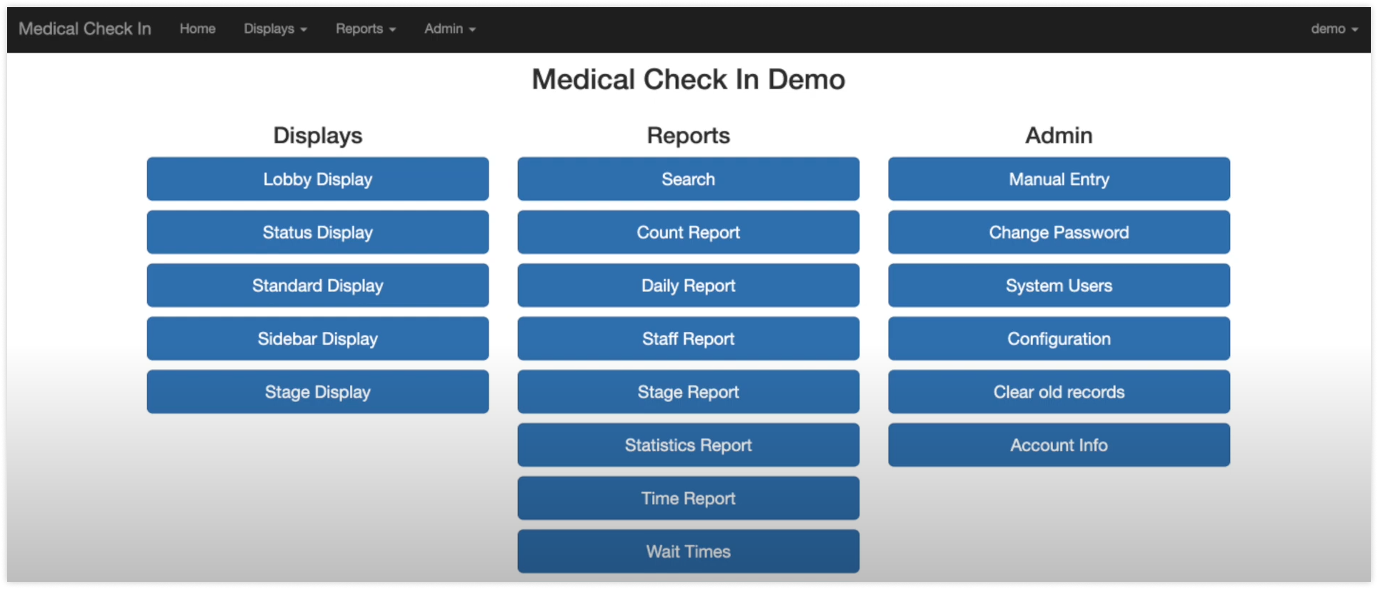 medical-chek-in-demo