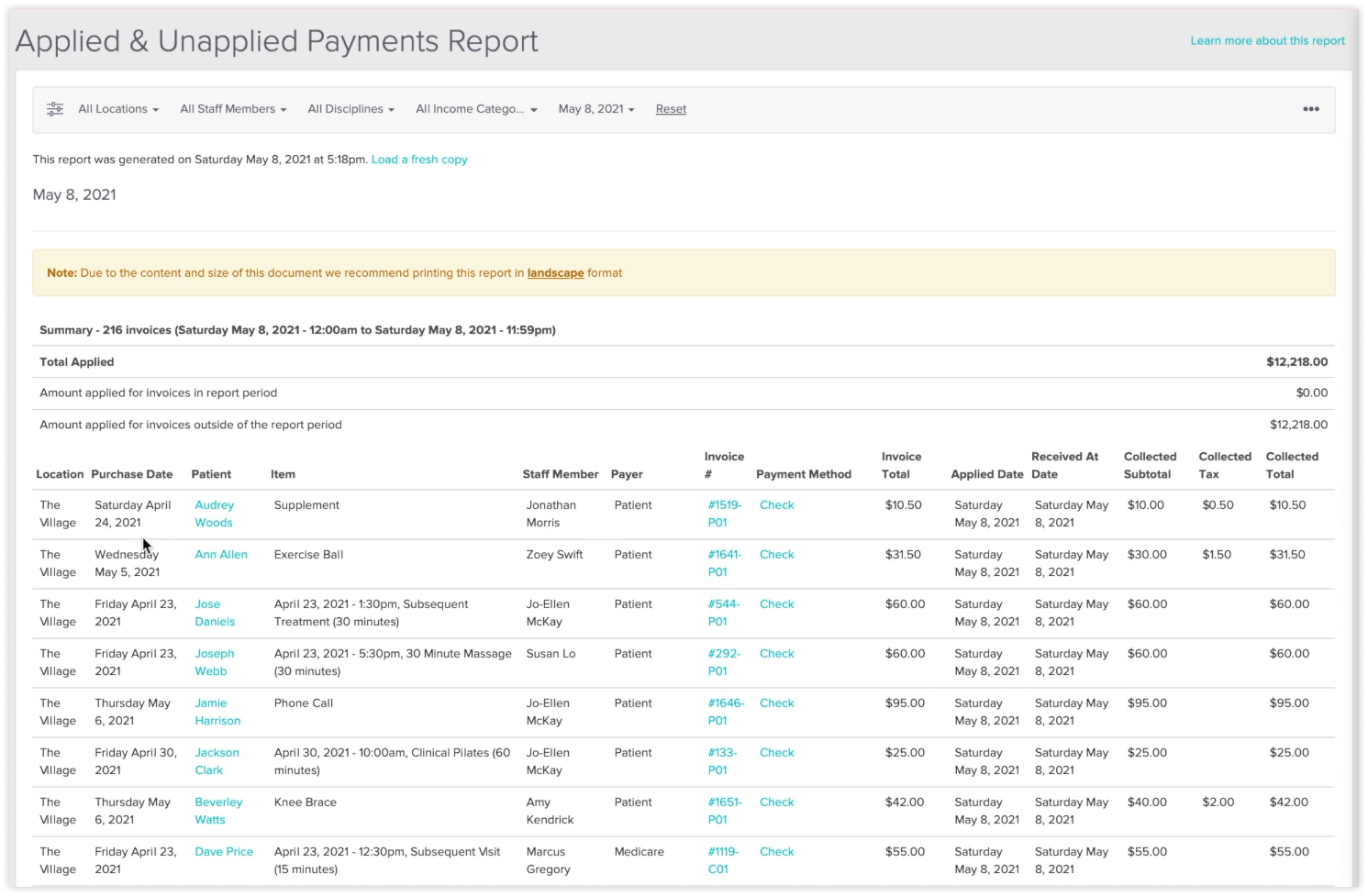 jane-app-reports